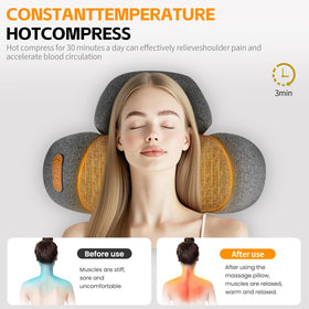 Leedpart airbag traction system provides gentle neck stretching.