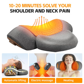 Leedpart memory foam neck pillow contours to neck for comfortable support.