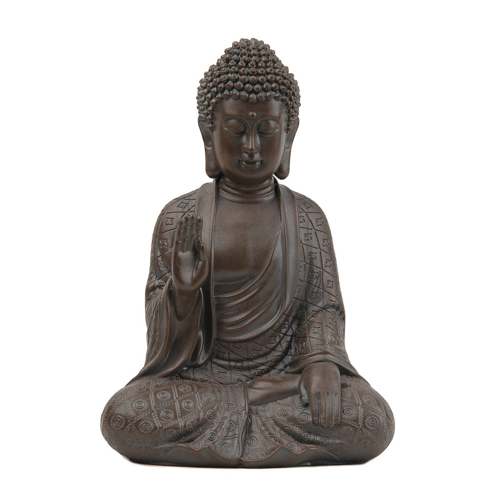 Leekung Buddha statue meditation pose enhances a tranquil living space.