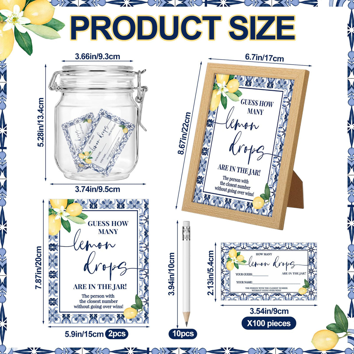 Leelosp Capri lemon game cards for lively guessing moments at showers.
