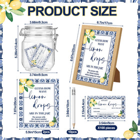 Leelosp Capri lemon game cards for lively guessing moments at showers.