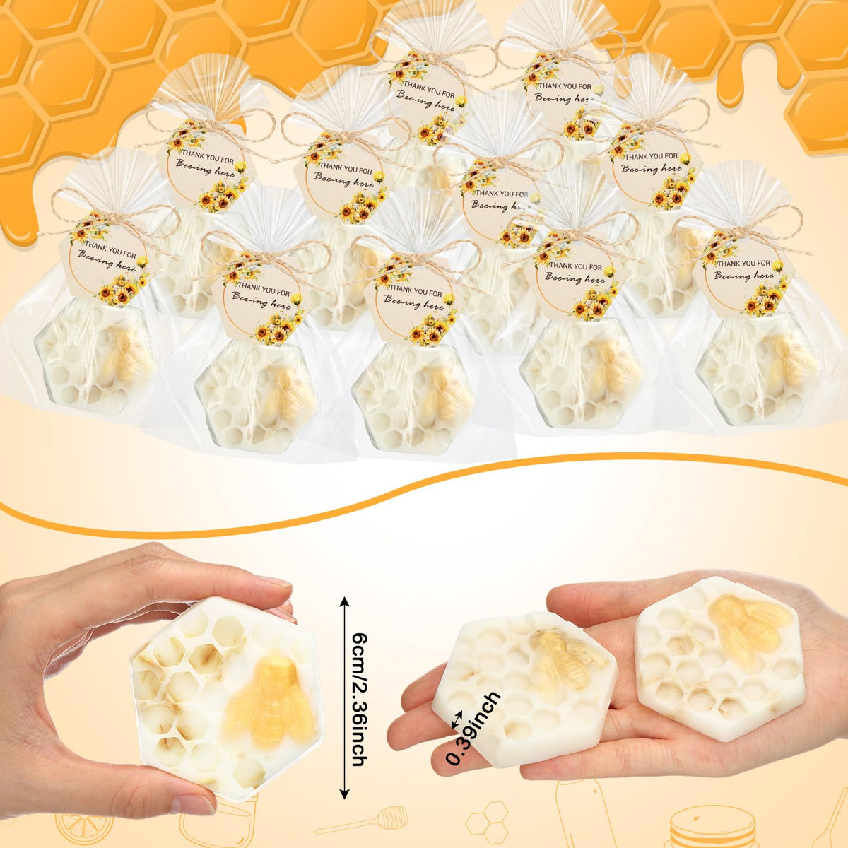 Leelosp honeycomb soap pattern as a cute keepsake for guests