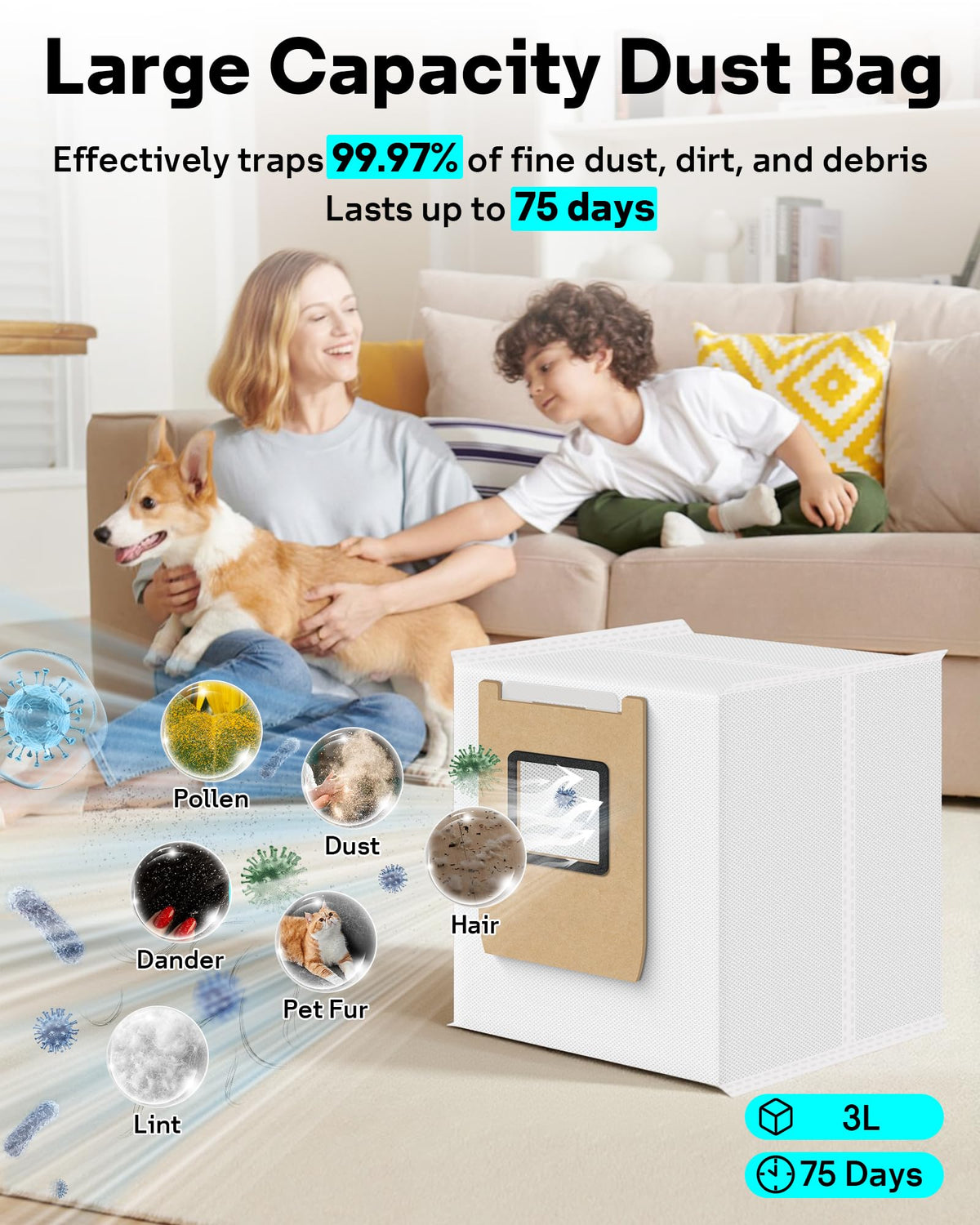 Leemone soft roller mop removes stains and is reusable.
