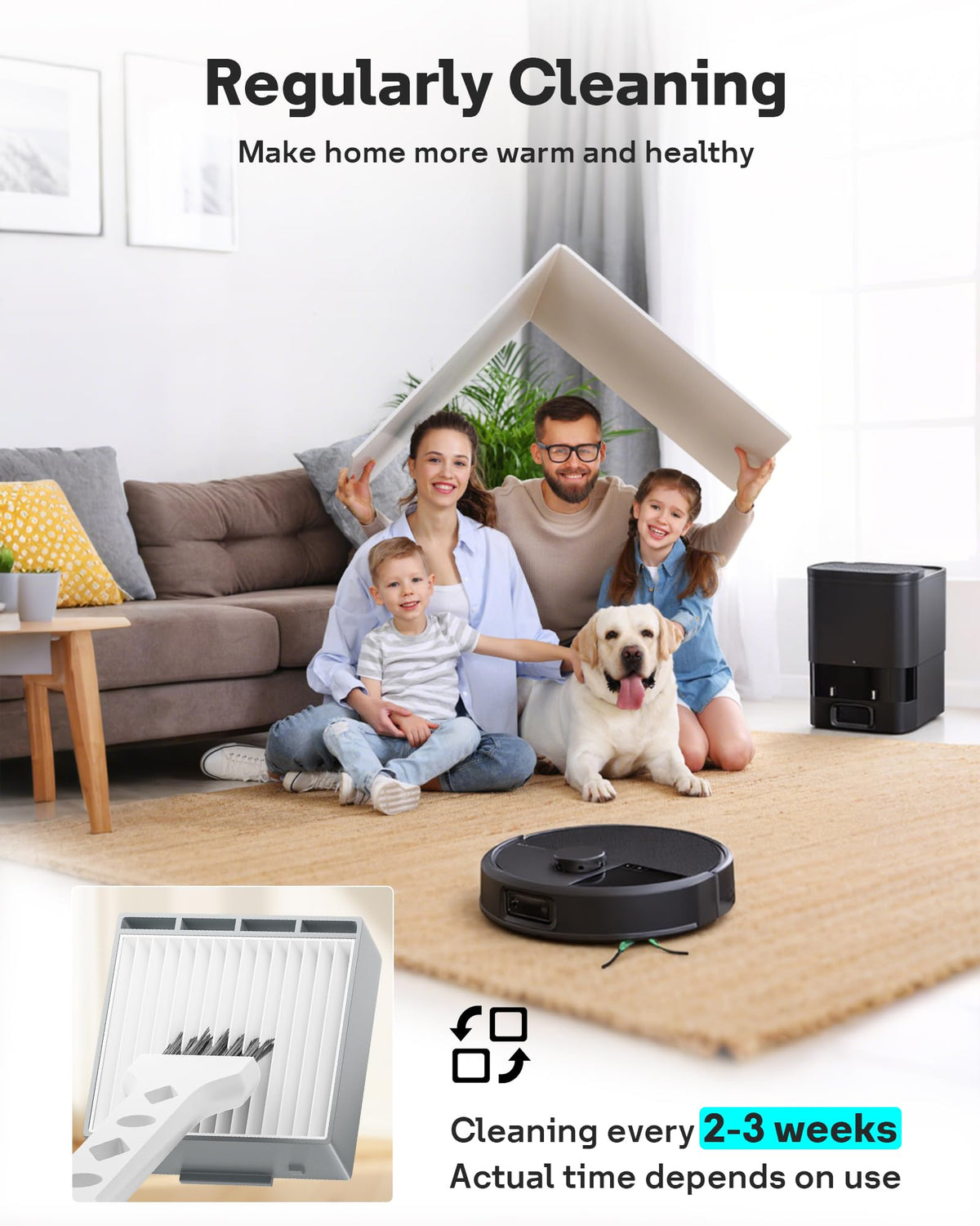 Leemone Roomba 504 filter maintains suction performance.