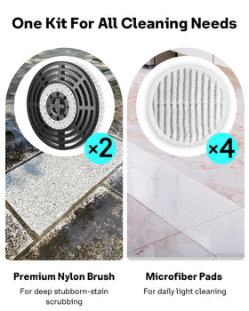Leemone deep-clean combo with nylon brushes then microfiber pads.