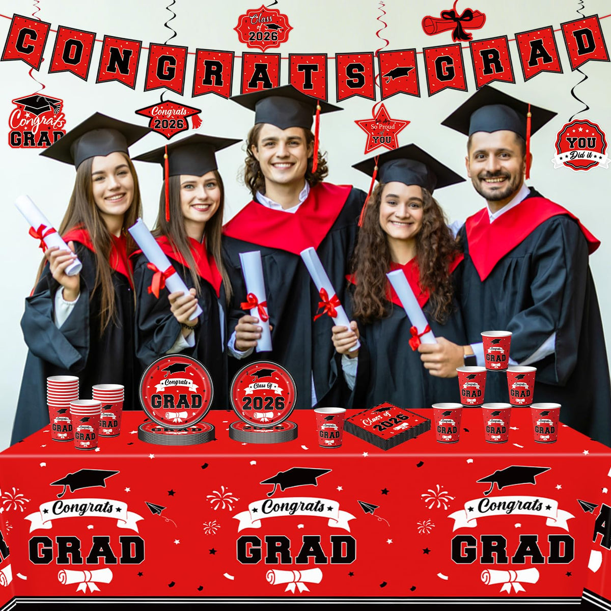 Leetous grad dessert plates 7inch add colorful serving for sweet treats at the celebration.