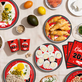 Leetous grad paper cups offer sturdy beverage service with bold branding.