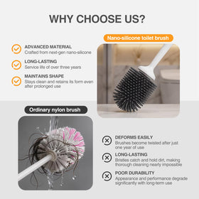 Lefree floor-standing toilet brush for easy access in the bathroom
