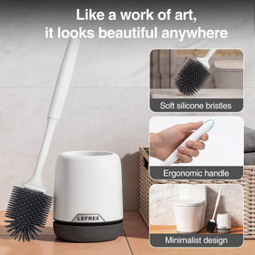 Lefree silicone brush head cleans grooves and tight corners