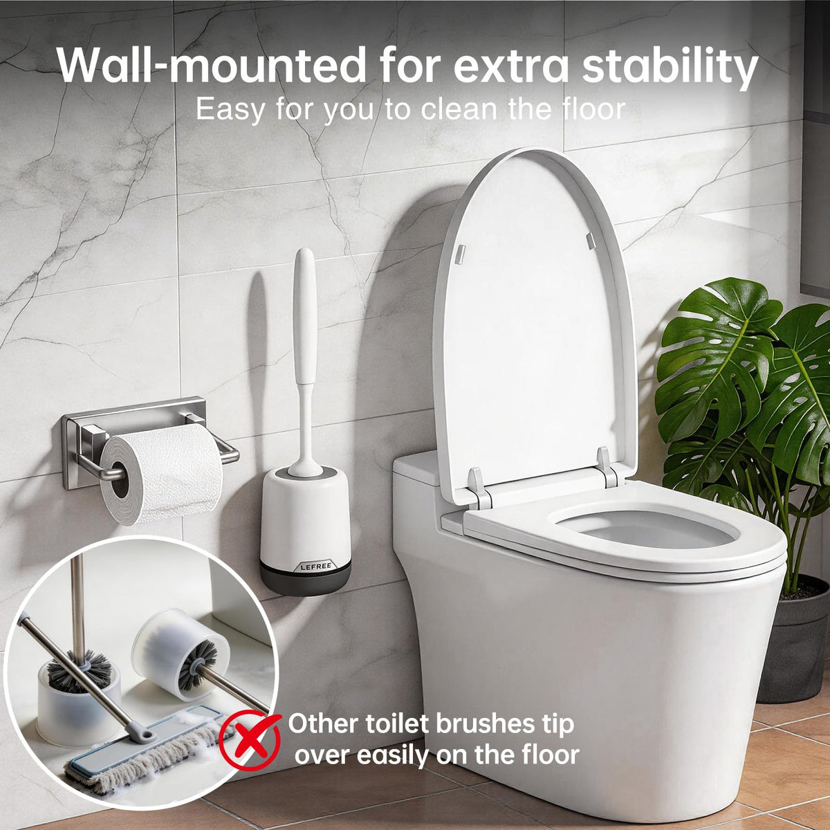 Lefree ventilated holder base design keeps brushes dry between uses