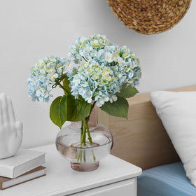 Leftover hydrangea arrangement ideal for dining tables and living rooms