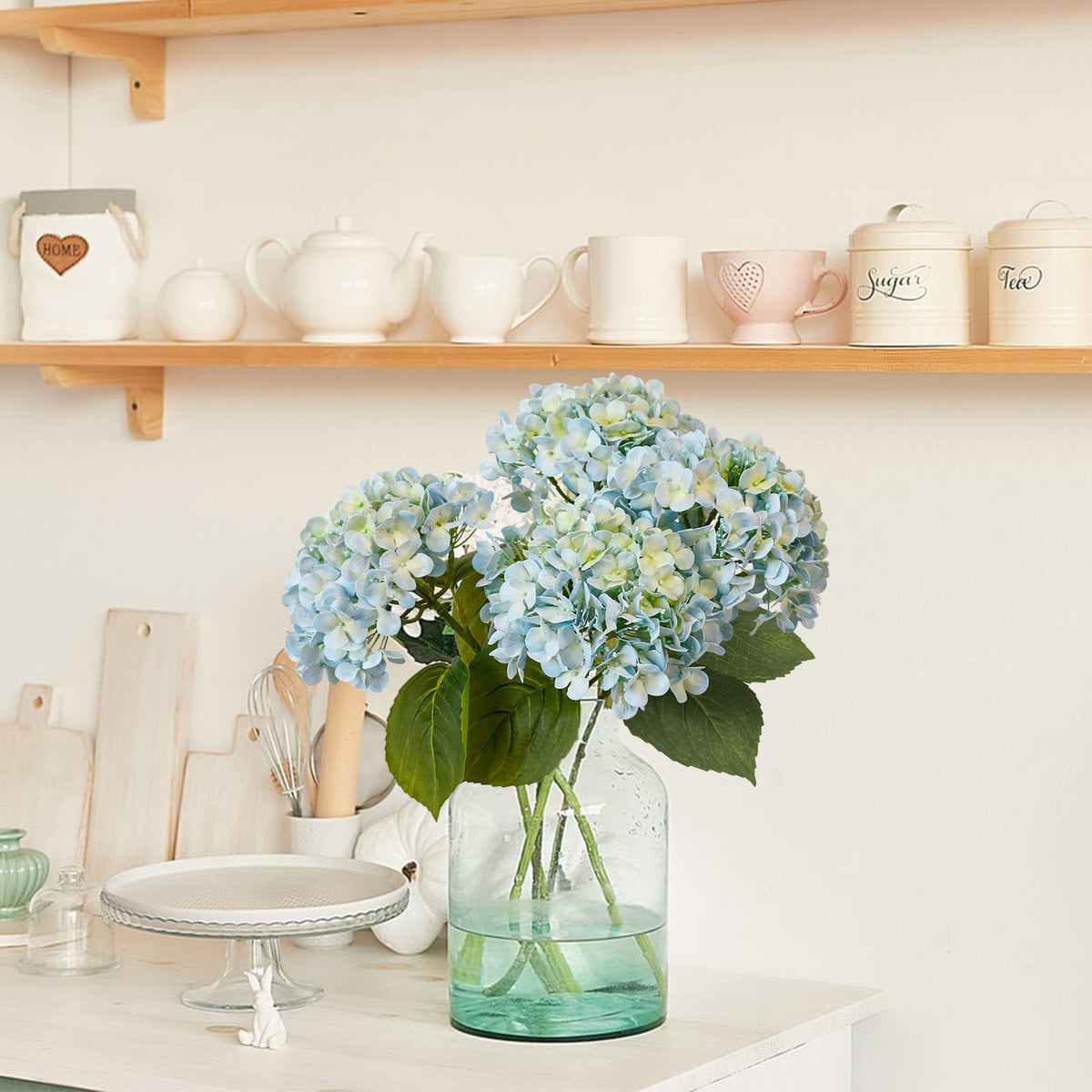 Leftover real-touch hydrangea centerpieces suit weddings and seasonal decor