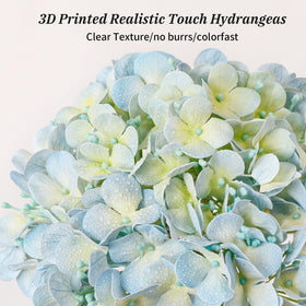 Leftover 3 butterflies accent the hydrangeas for whimsy