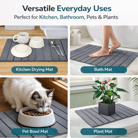 LegendaryLaay stone mat with quick dry surface for fast moisture evaporation.