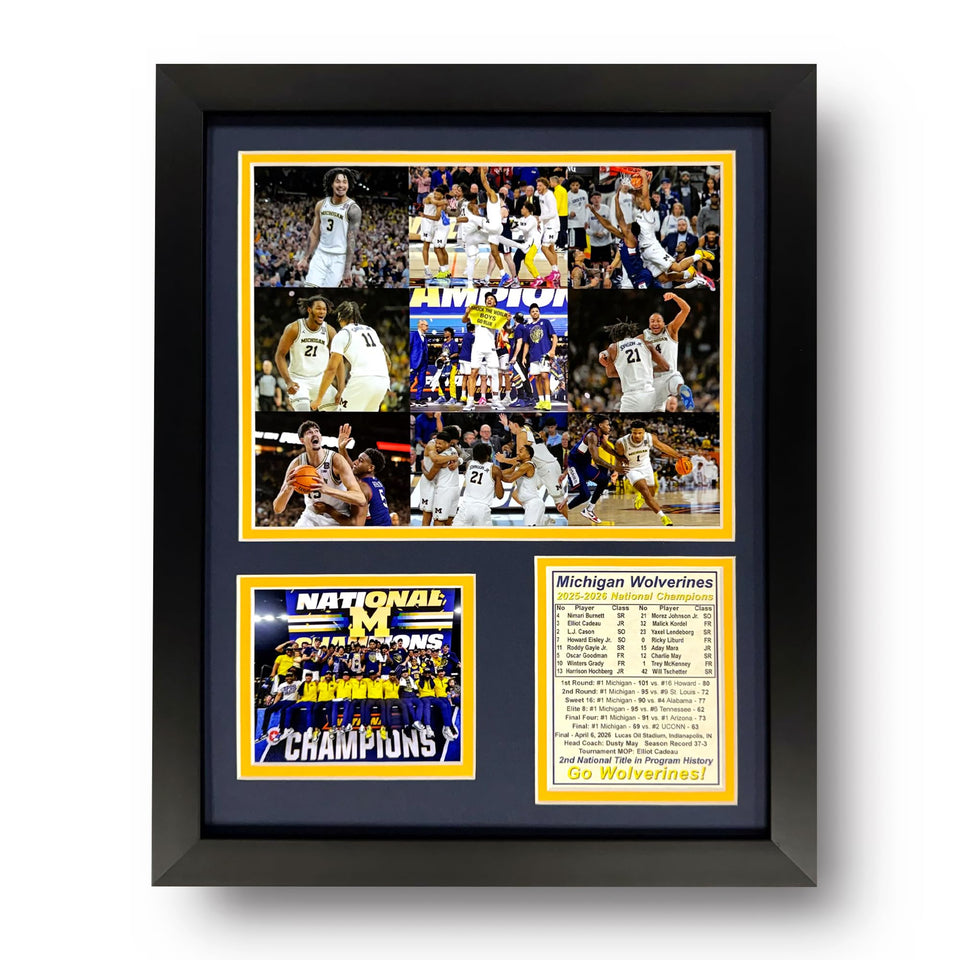 Legends Never Die Michigan 12x15 mosaic collage ready to hang