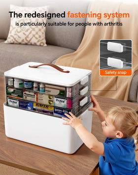 LEGUO bottle storage bin separates tall bottles for tidy shelves.