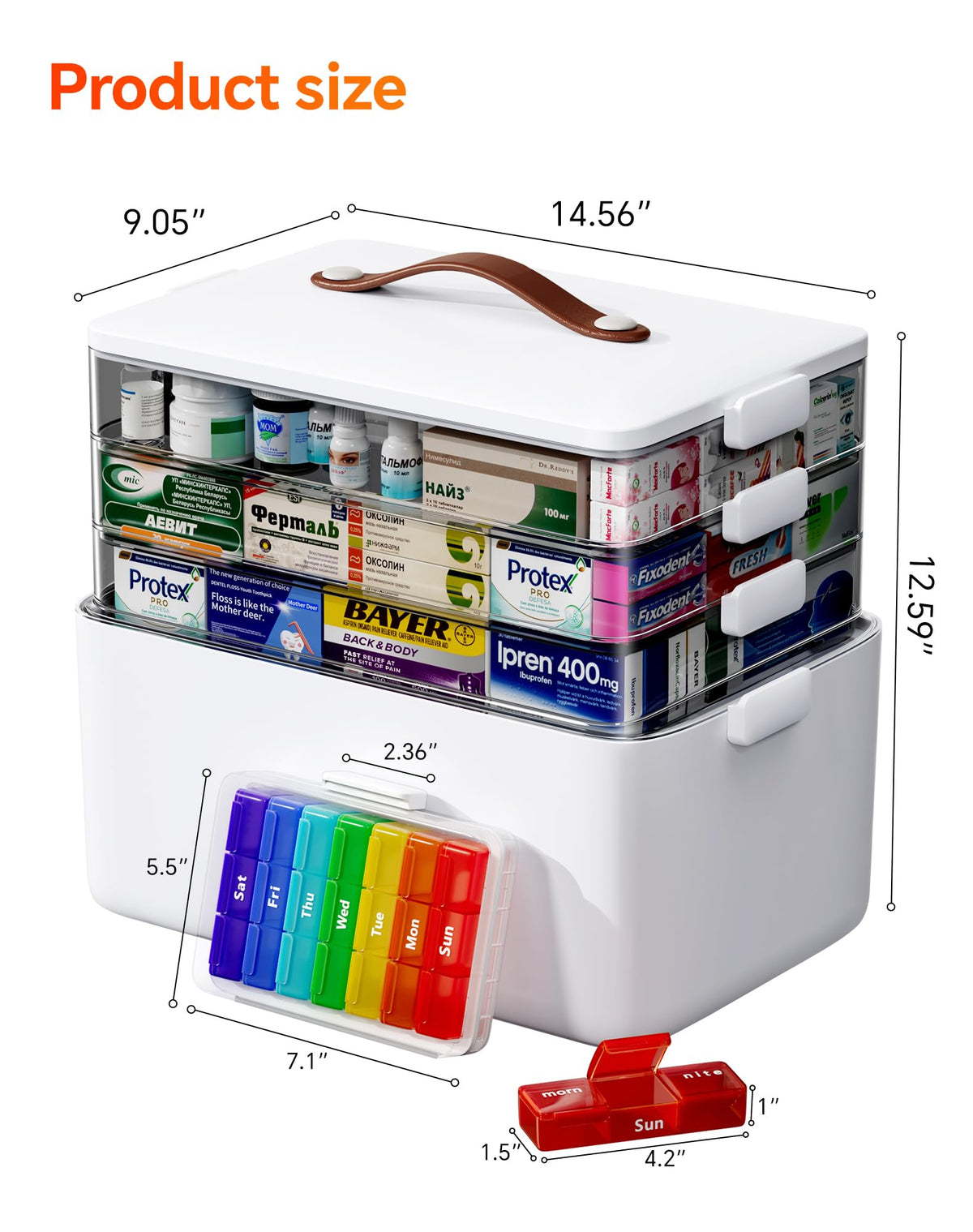 LEGUO clear trays with deep base provide quick viewing of supplies.