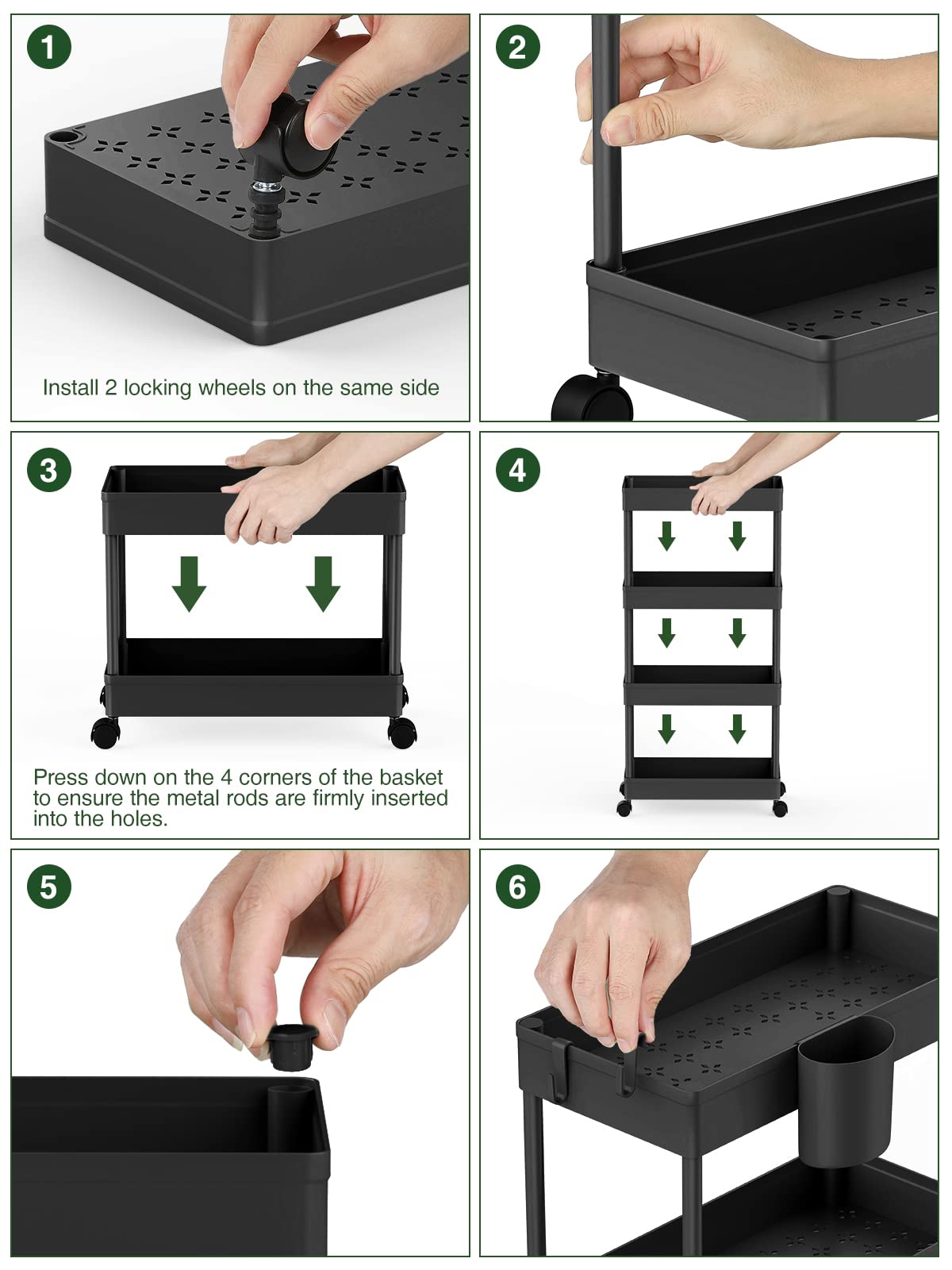 LEHOM portable shelving unit for flexible organization