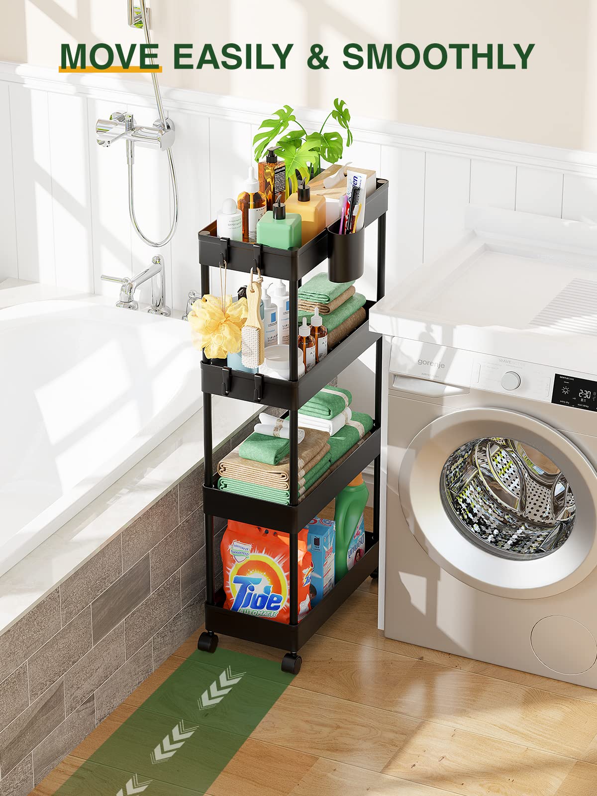 LEHOM slide-out shelves provide easy access in small rooms