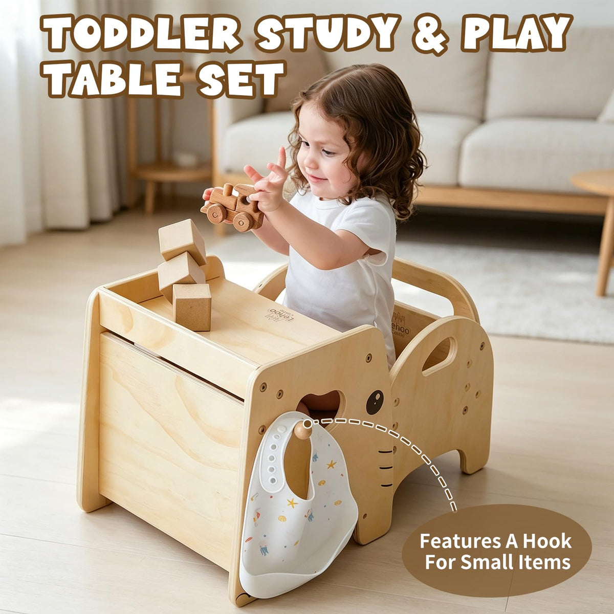 Lehoo Castle with height-adjustable frame supports growing child ergonomics