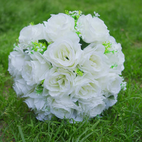 LEIFENY artificial ivory rose bouquet stays vibrant over time