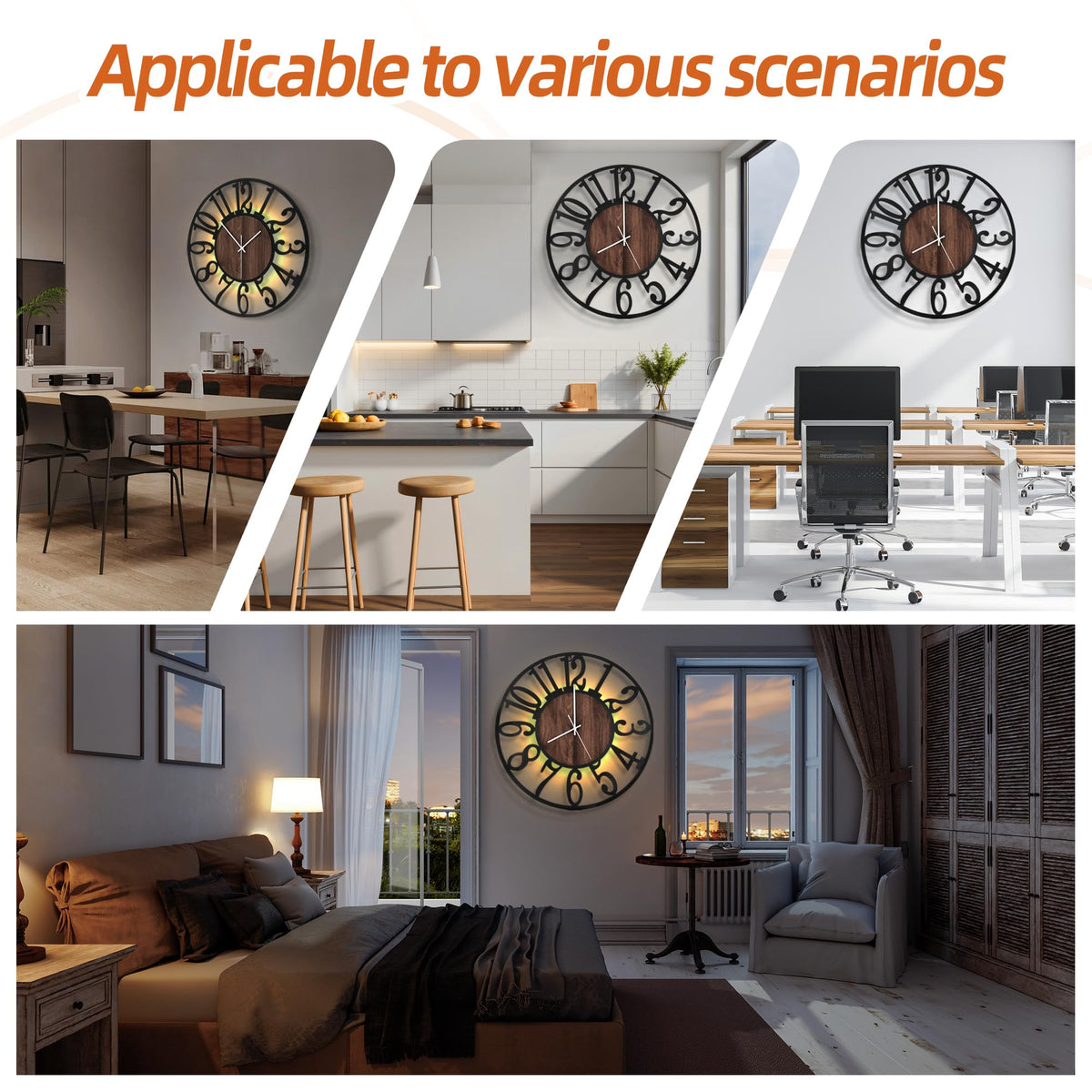 LEIKE battery-operated movement ensures quiet, energy-efficient operation