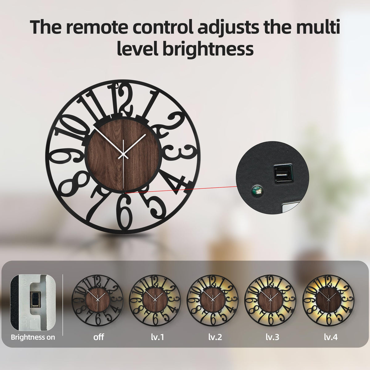 LEIKE Rustic iron-frame clock adds farmhouse charm with durable build