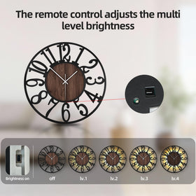 LEIKE Rustic iron-frame clock adds farmhouse charm with durable build