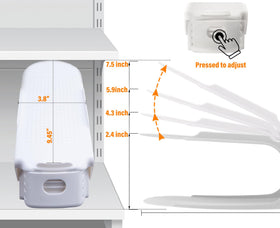 LEIMO compact, space-saving shoe holder fits narrow closets and shelves.