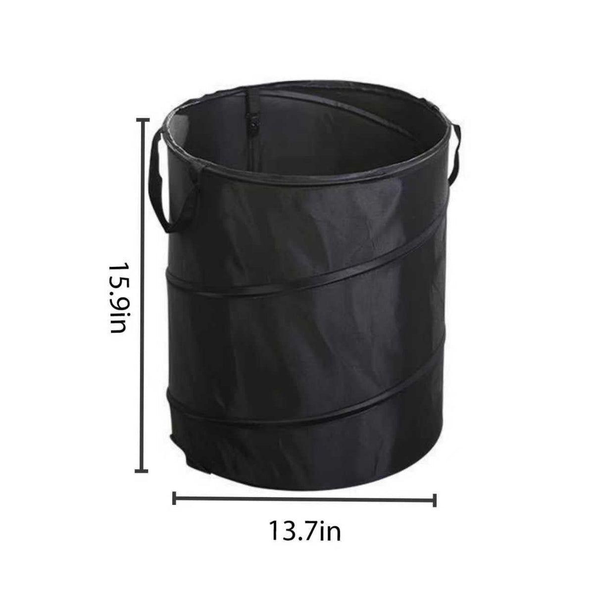 Leinoupt trash can lid with zipper keeps contents secure.