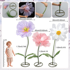 Leinuosen giant mesh purple flower adds whimsy to showers and parties.
