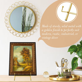 Leinuosen photo-display easel gold keeps photos organized on shelves