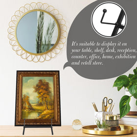 Leinuosen wedding sign stand in black adds elegance to reception and table decor.