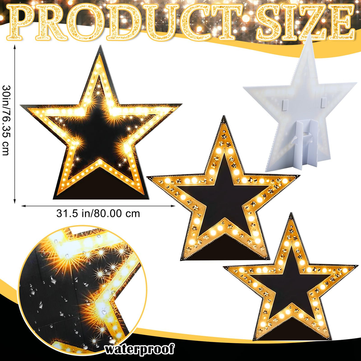 Leinuosen star cutouts assembly kit enables quick, sturdy setup for parties