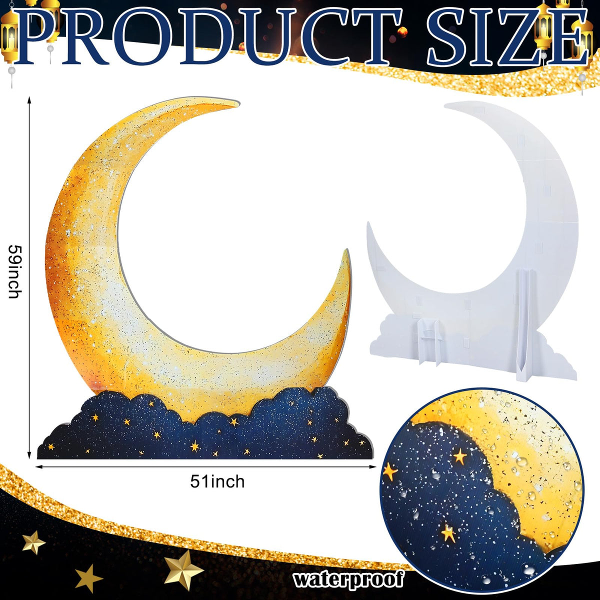 Leinuosen starry night decorations set with durable PVC for long-lasting displays.