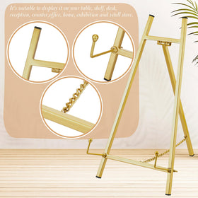 Leinuosen table-top easel stand gold detail highlights sturdy construction for plates