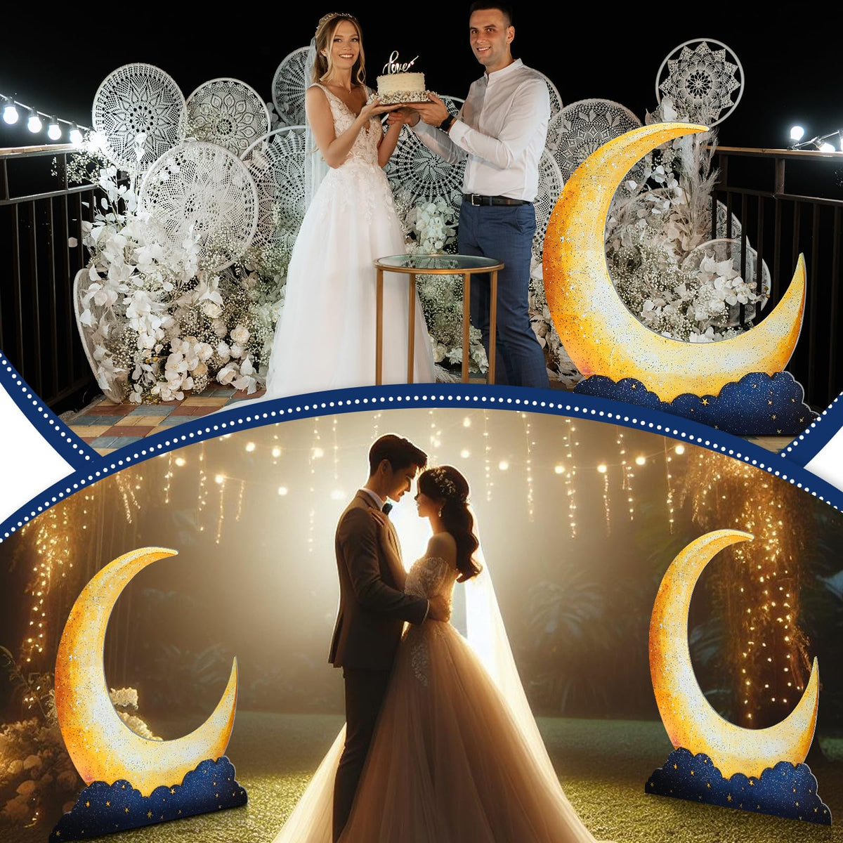 Leinuosen twinkle night backdrop stand for flexible party arrangements.
