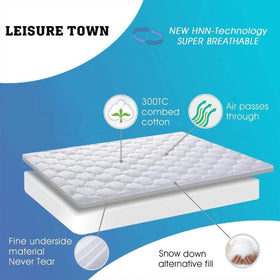 LEISURE TOWN down-alternative fill pad offers all-season warmth