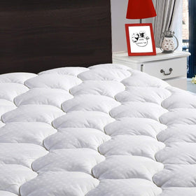 LEISURE TOWN cotton queen mattress pad top cover for breathable comfort