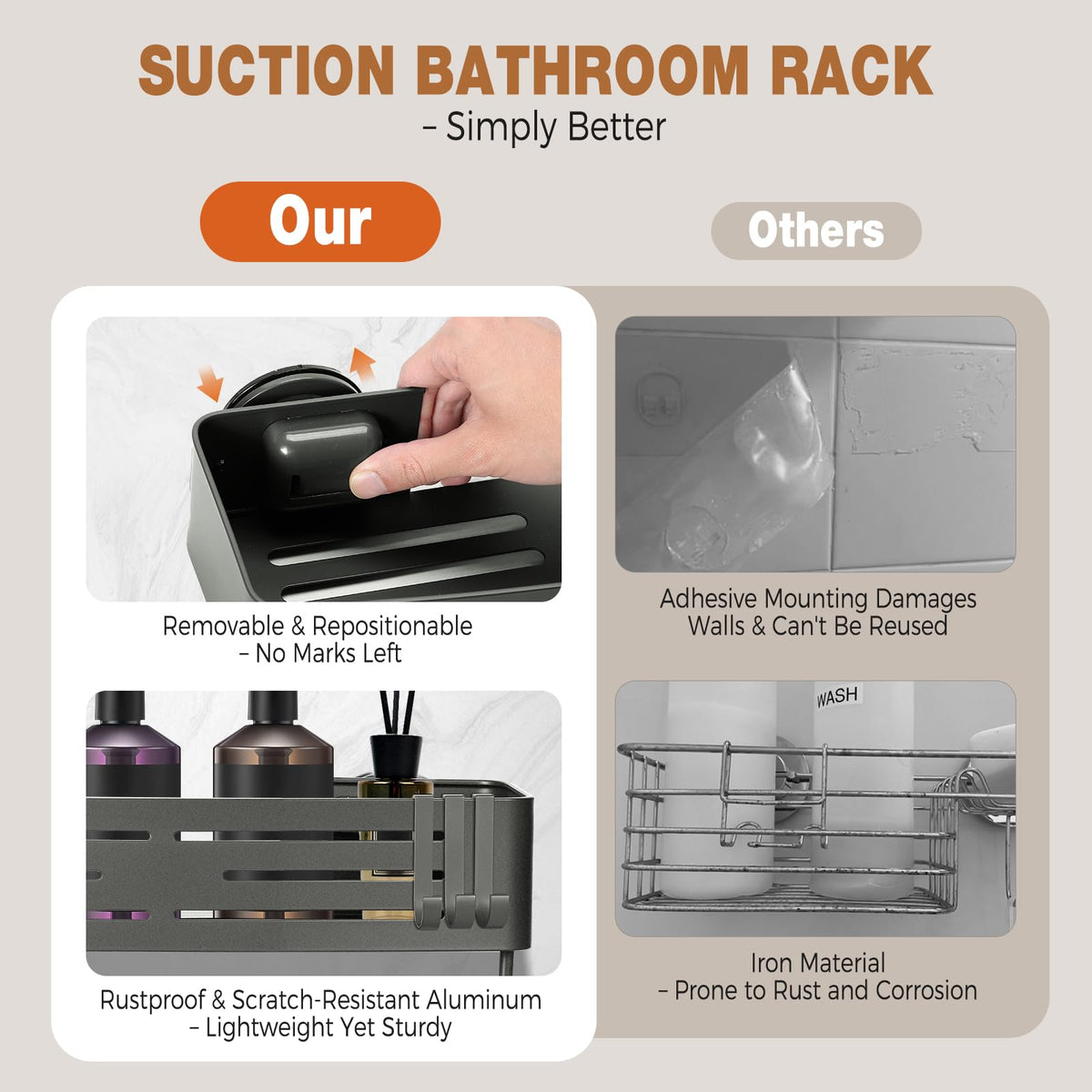 Lekesky 12 removable hooks offer versatile hanging options.