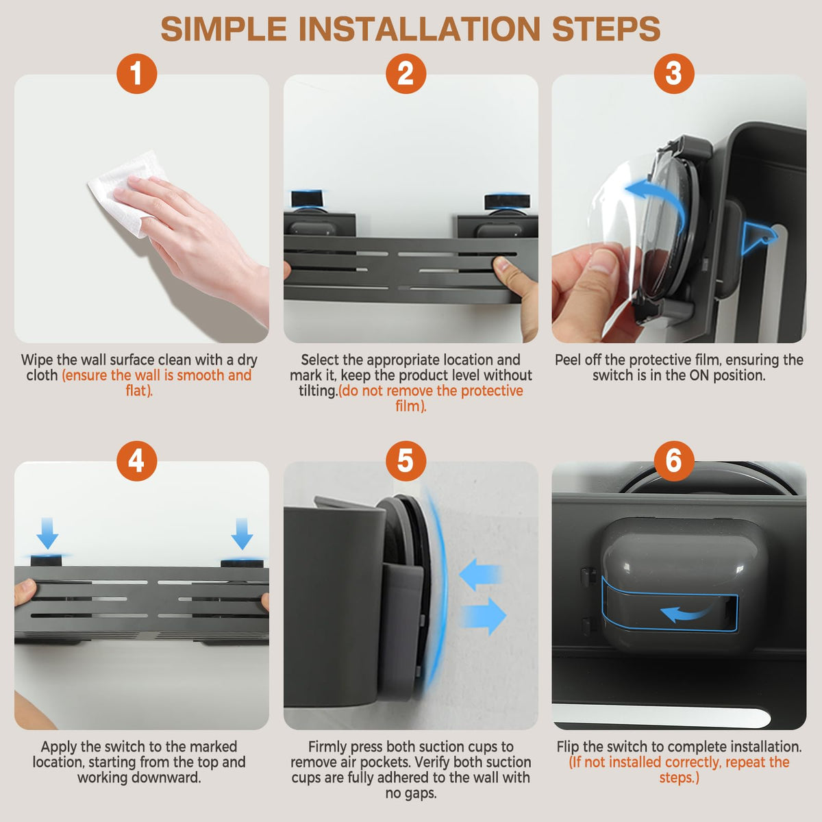 Lekesky sticks to smooth surfaces like glass, metal, or tile.