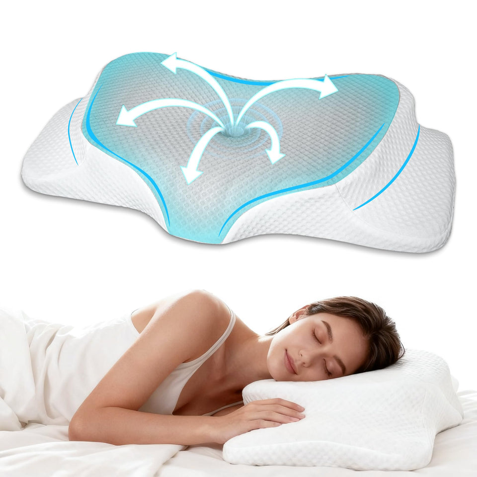 Lekewn AlignCore neck pillow full view showing ergonomic design for neck support