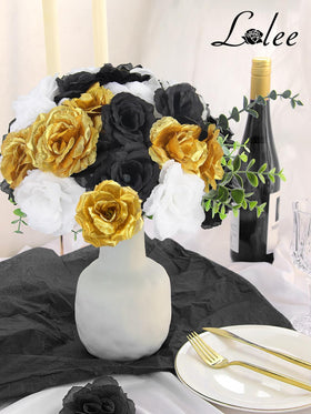 LELEE DIY wedding centerpiece idea using silk roses for personalization