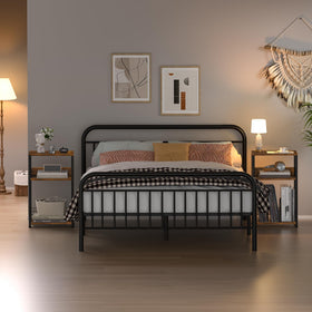 LELELINKY mid-century design blends rustic wood grain with matte black metal