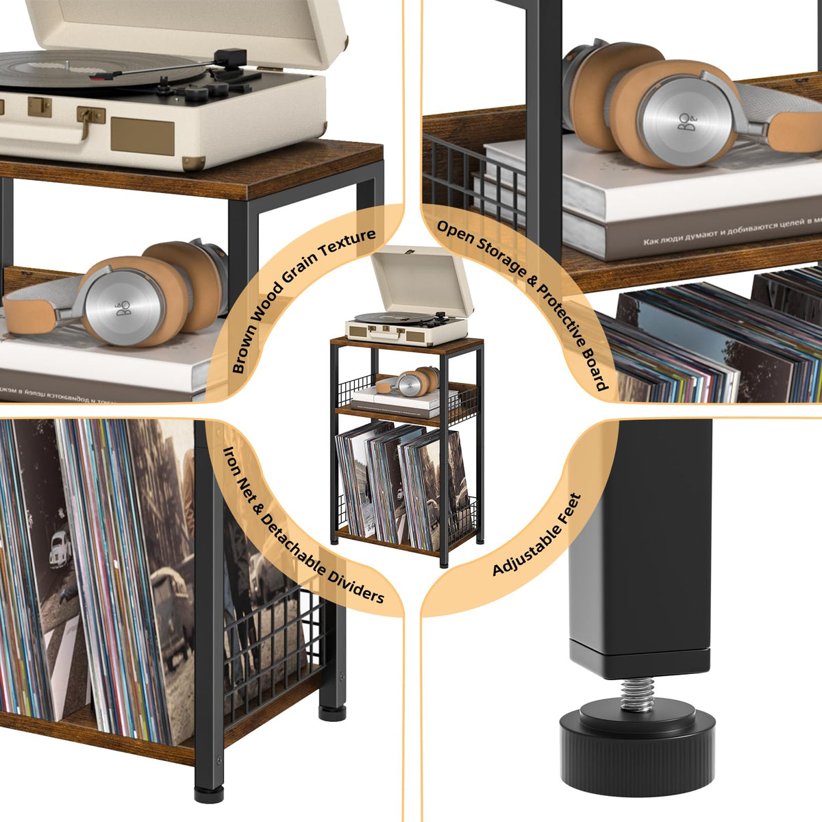 LELELINKY side table for living rooms offers extra surface and storage
