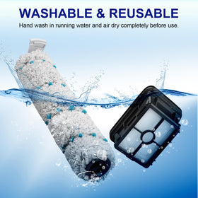 Lemige two-pack brush rolls for versatile cleaning sessions.