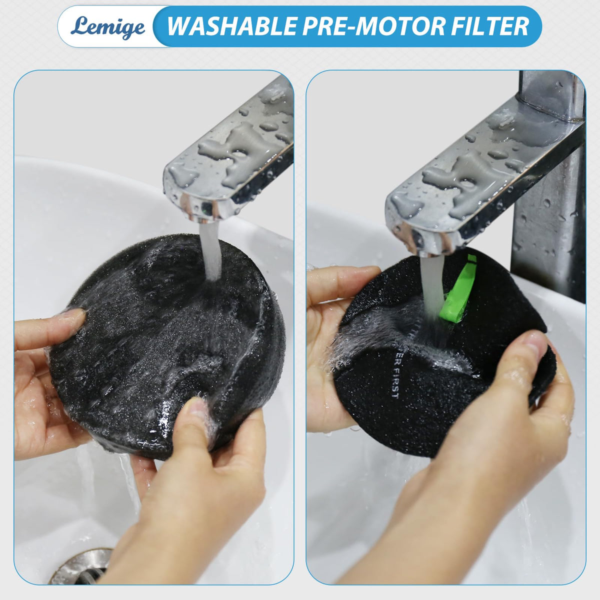 Lemige Bissell 3409 pre-motor filter helps maintain suction in busy homes