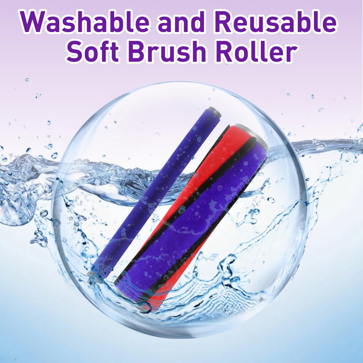Lemige compatible soft roller for Dyson, optimized for low-pile carpets.