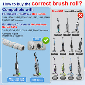 Lemige HydroSteam Plus brush roll shown for multi-surface scrubbing.
