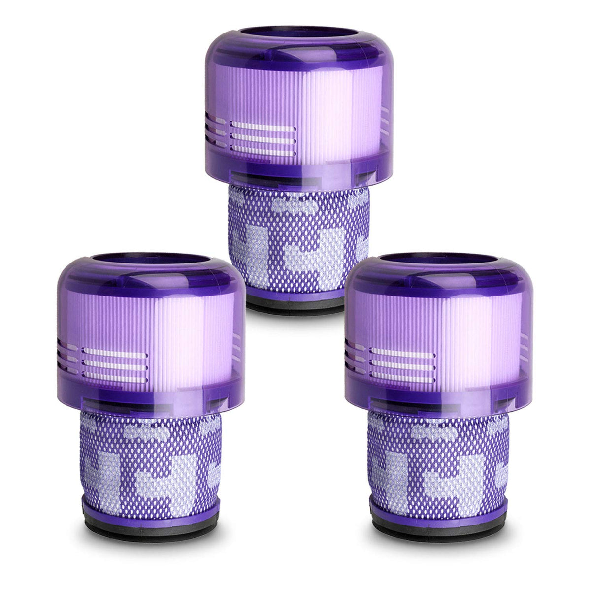 Lemige Dyson V11/V15 three-pack filters, front view, maintaining strong suction
